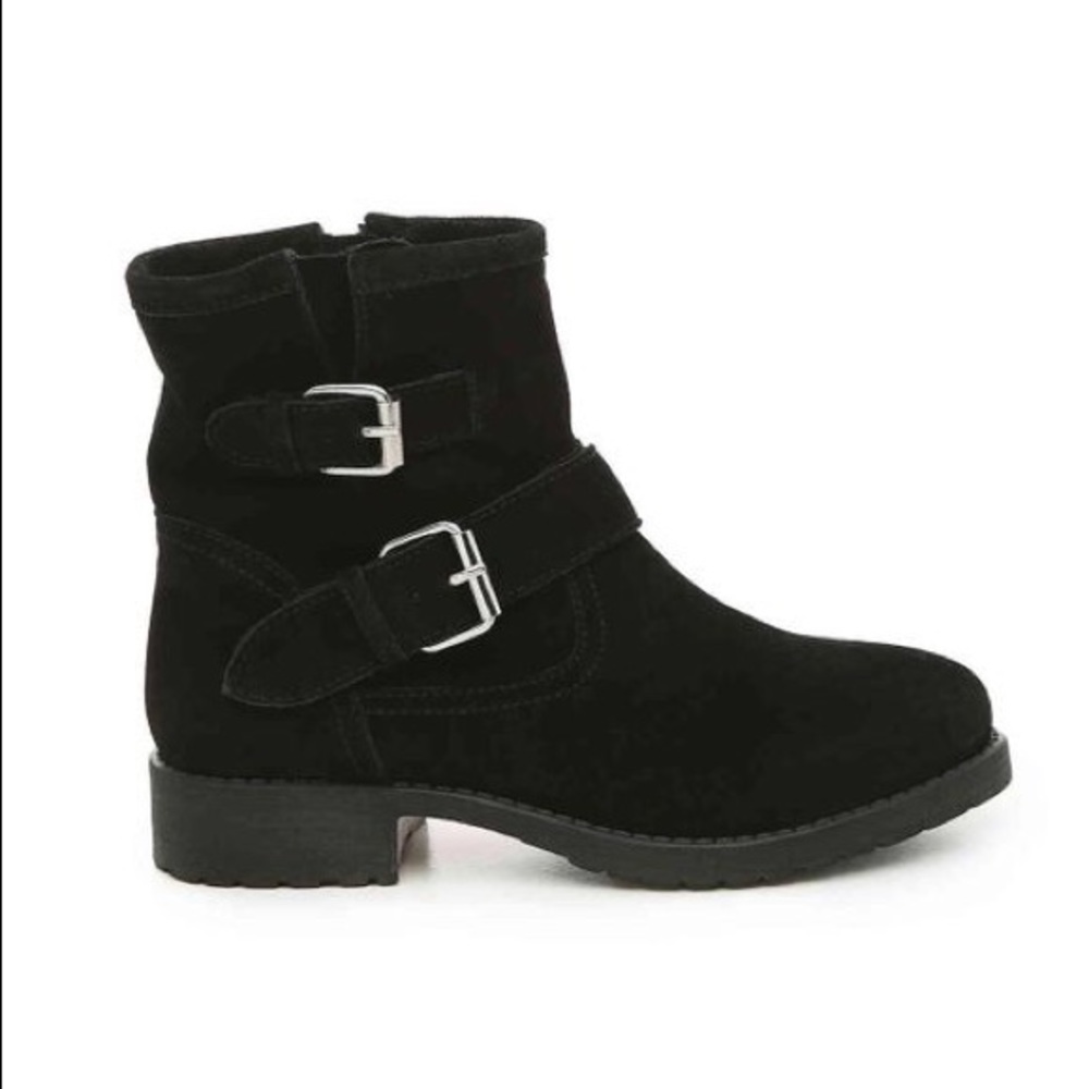Steve Madden Black Alick Motorcycle Bootie